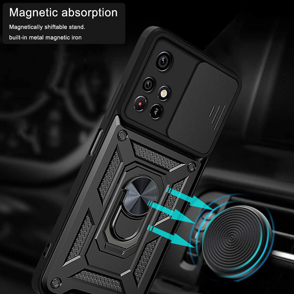 For Xiaomi Redmi Note 11 Pro 5G (China) (MediaTek) Note 11 Pro 5G Ring Kickstand TPU PC Phone Case Slide Camera Protection Back Cover For Xiaomi Redmi Note 11 Pro 5G (China) (MediaTek) Note 11 Pro 5G Ring Kickstand TPU PC Phone Case Slide Camera Protection Back Cover